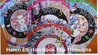 Helen Elliston Colourist Special Effects Books 1-4 Flip Throughs compilation video