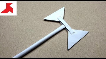 DIY - How to make a Double Headed BATTLE AXE (LABRYS) of A4 paper