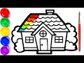 Menggambar Rumah, Melukis, Mewarnai untuk Anak & Balita | Mari Menggambar dan Melukis Bersama