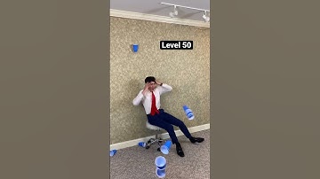 Trick Shots In A Suit! (Level 1-100 🤯) #trickshots #trickshot #shorts #carsonhockey