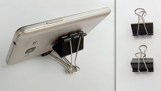 Cara Mudah Membuat Dudukanstand Hp Dari Binder Clips Penjepit Kertas