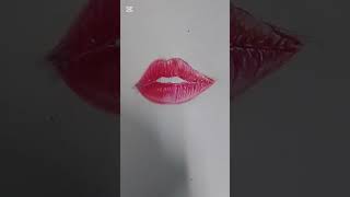 Hyper realistic lips drawing in a simple way #viralreels #lips #drawing #art #of #anything