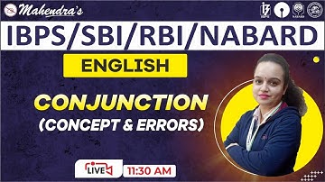 Conjunction | English | Bank Exams 2022-2023 | IBPS | SBI | RBI | NABARD | Rules & Exercises