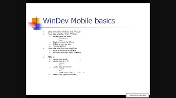 WinDev Mobile Basics - 2007
