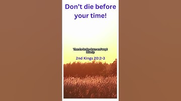 Don’t die before your time! #faith #love #peacefulscriptures