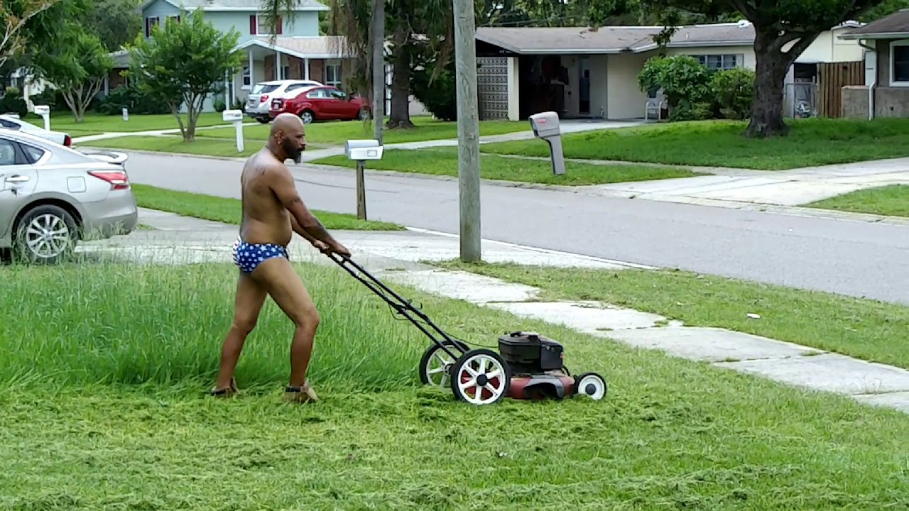 Speedo mowing.