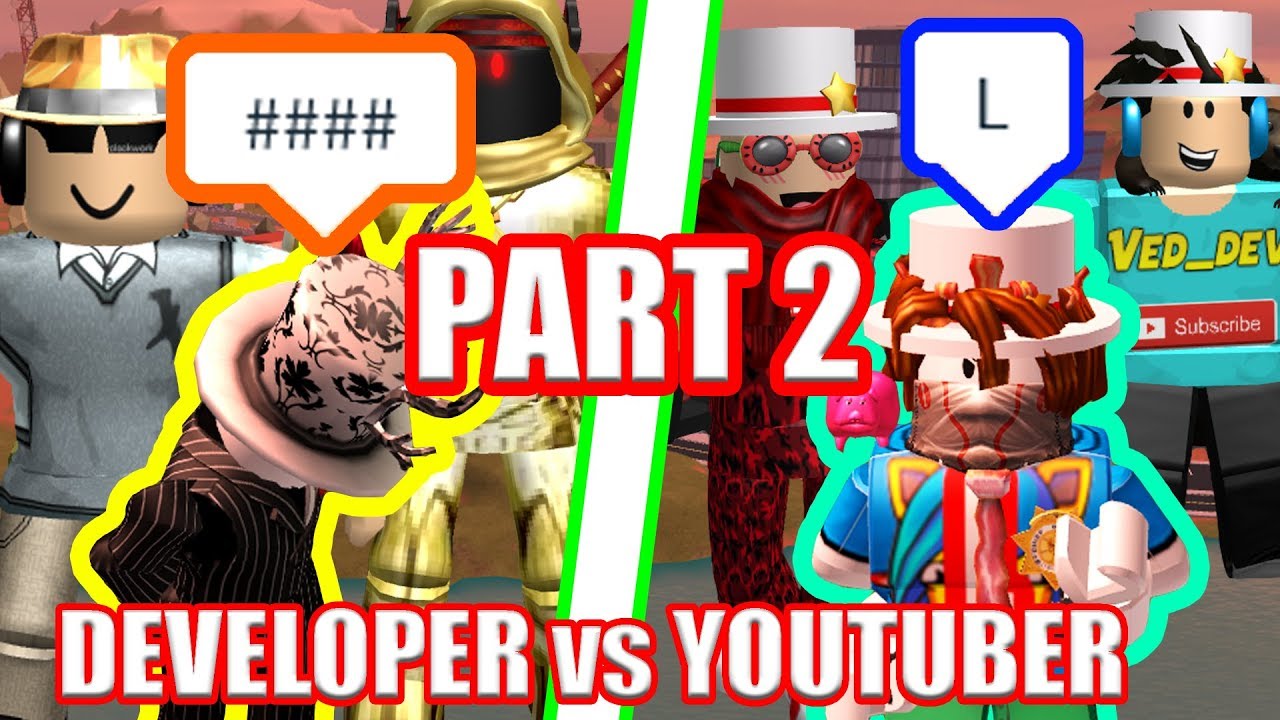 The Worst Jailbreak Players Ever Youtubers Vs Developers Part 2 - the worst cop ever roblox jailbreak youtube