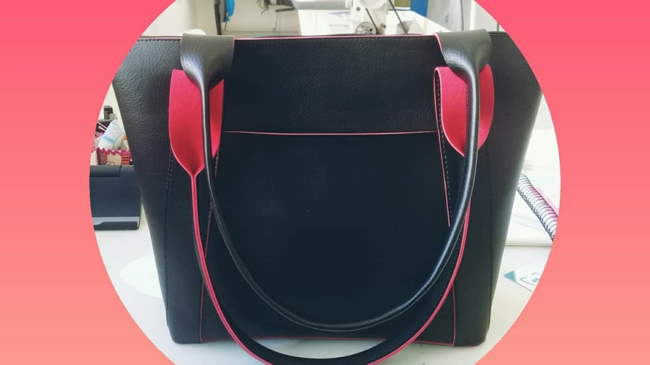 Como fazer bolsa em sintético sem forro. Muito fácil.