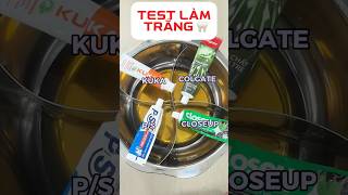 TEST LÀM TRẮNG RĂNG CỦA KEM ĐÁNH RĂNG ĐẮT TIỀN SINH VIÊN #lamdep #myphamada #chamsocda #skincare