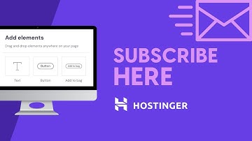 Add a Newsletter Subscription Block in Hostinger Website Builder