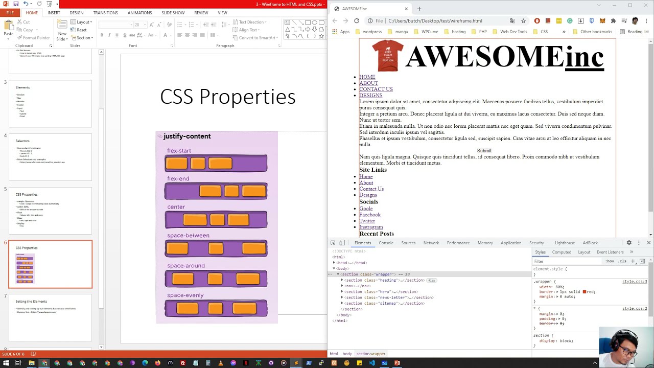 Wireframe to HTML and CSS (pt. 2) - YouTube