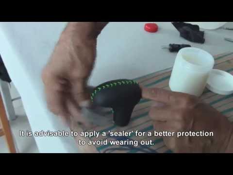 CAR UPHOLSTERY-Leather-Wrapping a Shifter-Knob-TUTORIAL