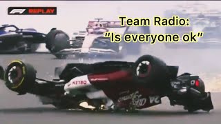 Team Radio’s After Turn 1 - Zhou Crash | Silverstone 2022