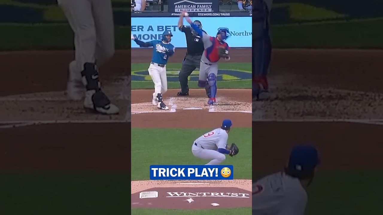 Dansby Swanson acted like the ball went into the outfield, and it got Jackson Chourio! 😱