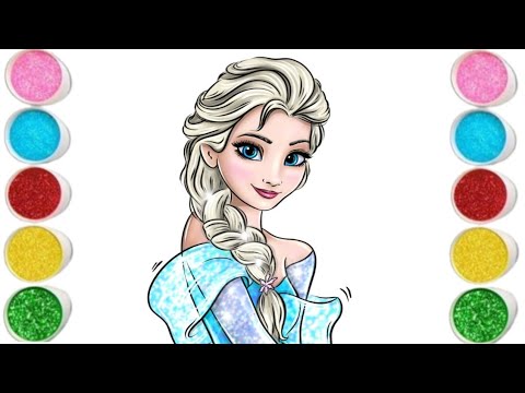 إلسا فروزن من ديزني رسم وتلوين للأطفال والصغار دعونا نرسم مع ا 