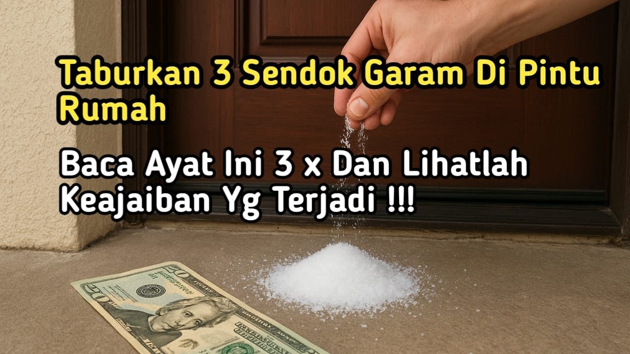 Taburkan 3 Sendok Garam di Pintu Rumah Anda Lalu Baca Ayat Ini 3 Kali dan Perhatikan Keajaiban