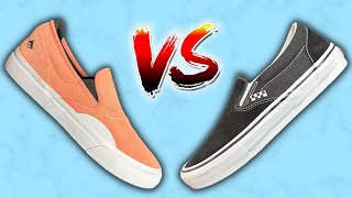 Emerica Wino Slip ons VS Vans Skate Slip ons