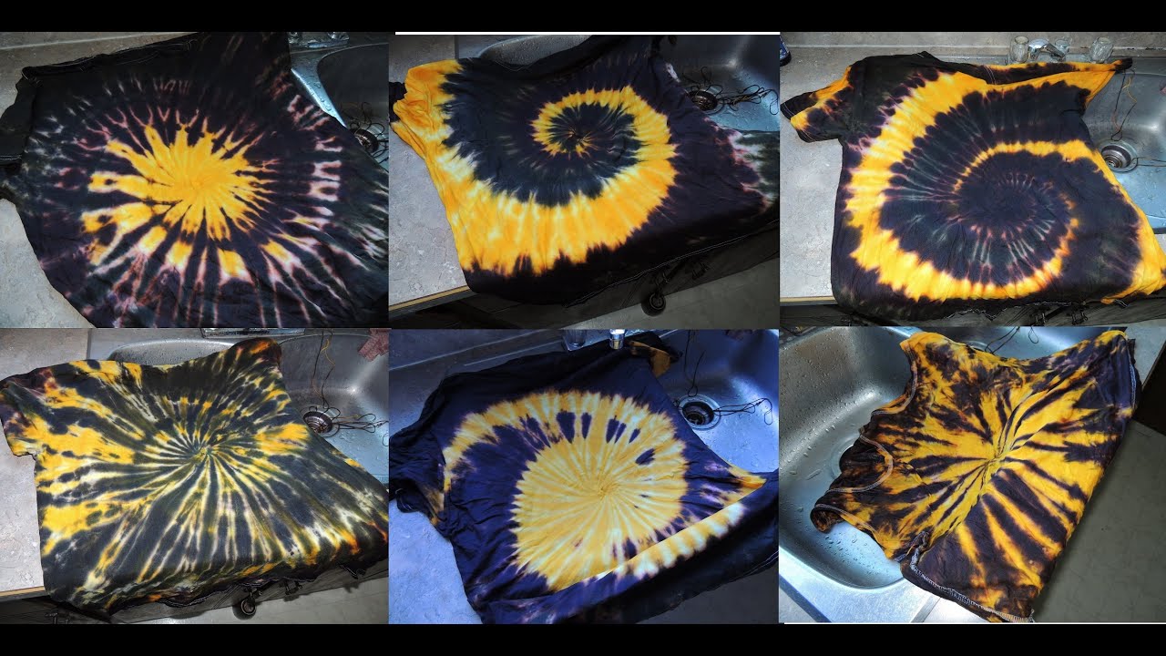 Six Different Ways To Apply Dye To The Spiral Tie Dye Spin Youtube