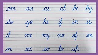 Two Letter words in cursive writing||Cursive writing practice||