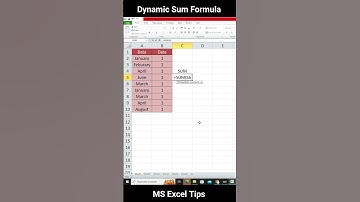 What is Dynamic Sum in MS Excel - MS Excel Tips and Tricks - #shorts