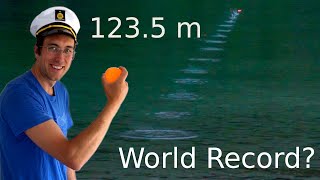 123.5 meter Stone Skimming: Breaking the World Record!
