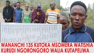 WANANCHI 135 WALIOHAMIA MSOMERA KUTOKEA NGORONGORO WATAPELIWA /WATISHIA KURUDI NGORONGORO