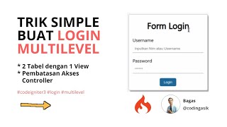 Tutorial Login Multi Level #codeigniter3 Part 2