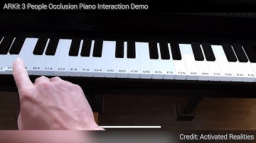 ARKit 3 People Occlusion Piano Interaction Demo
