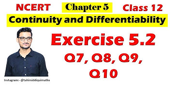 NCERT Maths Class 12 Chapter 5 Exercise 5.2 Question 7 to Question 10