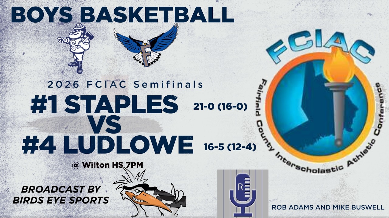 Staples vs Ludlowe FCIAC Semifinal Boys Basketball