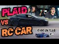 1020HP Tesla Plaid vs FASTEST RC Car We've Seen! (Unreal Acceleration) + Car Guys React to Plaid