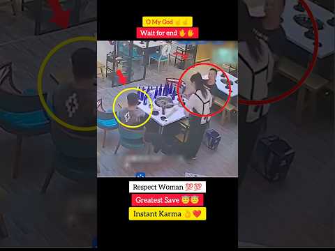 Respect Women 💯💯😇 Greatest Save 😇😇 instant karma 👌❤️ #shorts #viral #viralvideo #viralshorts #video thumbnail