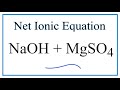 Net Ionic Equations and Balancing