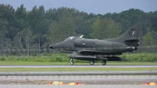 Draken International A-4K Skyhawk departs Kinston regional Jetport (8/12/25)