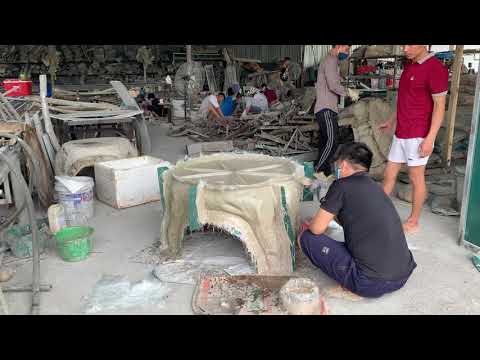 Video Cách làm khuôn bàn ghế granito,bàn ghế giả gỗ,giả gốc... - youtube