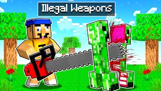 Jeffy Crafts BANNED WEAPONS in Minecraft!