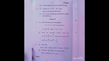 Number Theory And Trigonometry||BSc Maths Hons 2nd sem mdu 2019