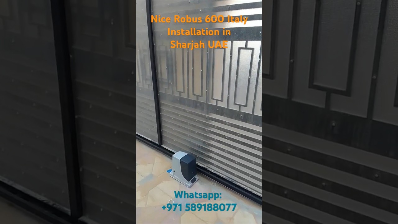 Automatic Sliding Gate Motor Installation - Brand Nice Italy Sharjah UAE 