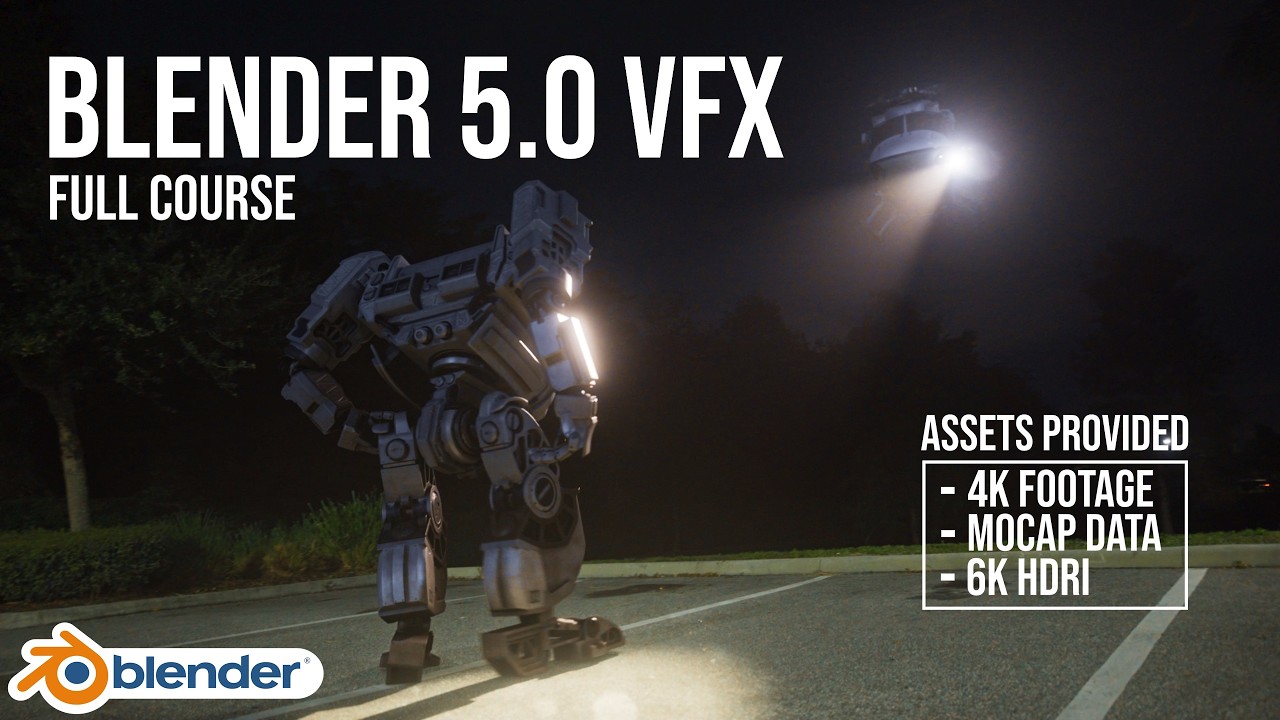 Полный курс по визуальным эффектам в Blender 5.0: от новичка до профессионала.