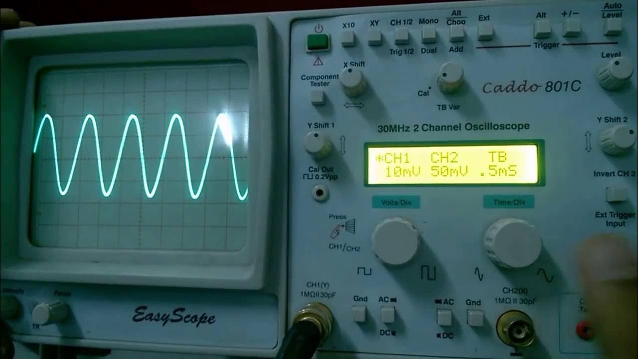 working operation of an analog CRO using function generator YouTube