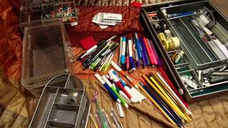 Asmr-Organizing The Junkstationery Drawer-Silent-No Talking-Request