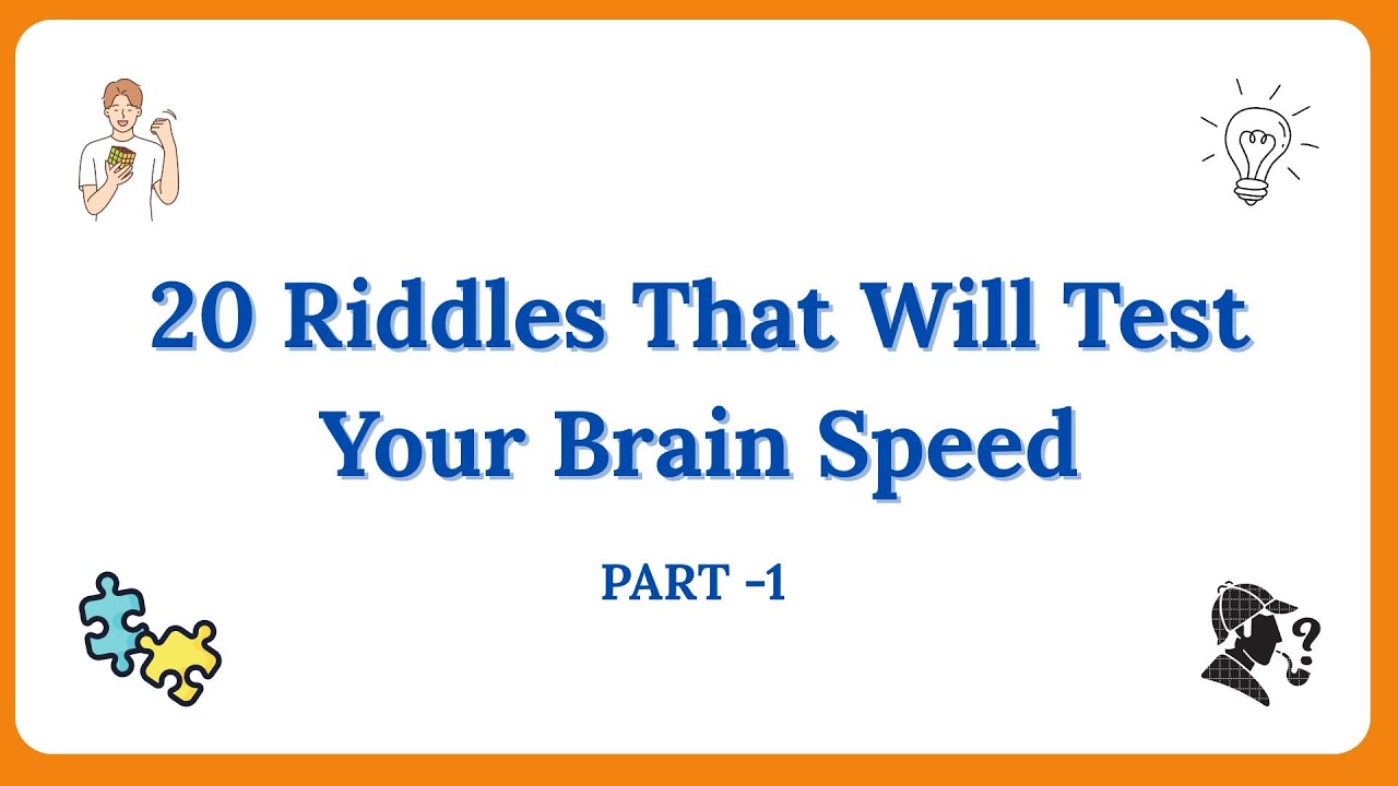 Driving Test Riddles 20 Riddles That Will Test Your Brain Speed | Part 1| Riddle Quiz ...