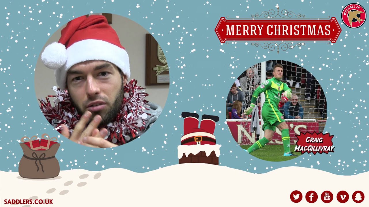 Milan Lalkovic is Santa Claus walsall fc new kit