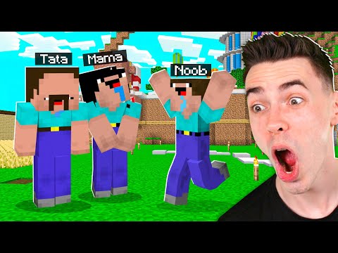 MAMA I TATA PRANK NA NOOBKU w Minecraft! *uwierzył*