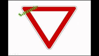 Chinese e-flashcard sample[road sign]