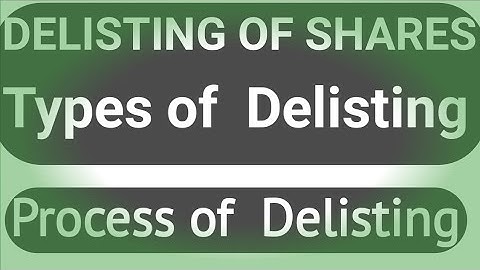 DELISTING SHARES & Types, Process of Delisting!!