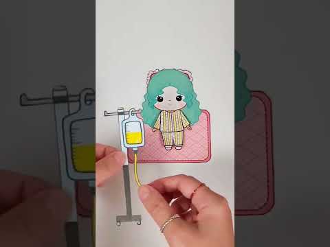 종이구관 <strong>ASMR</strong> ㅣ 아픈 예뿍이에게 환자복 입혀주기  <strong>Hospital</strong> #shorts