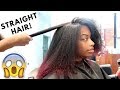 STRAIGHTENING MY NATURAL HAIR FOR THE FIRST TIME | HAIR SALON EXPERIENCE | JOURNEYTOWAISTLENGTH