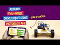 Code and control an arduino twowheel drive robot using the pictoblox mobile app  diy projects