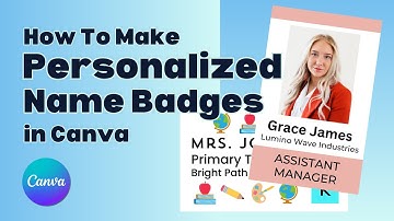 How To Make Personalized Name Badges in Canva | Make Your Own ID Badge || kayohdesign